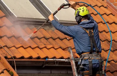 Démoussage et hydrofuge de toiture à Auzat